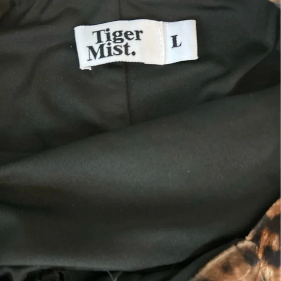 Tiger Mist Frankie Womens Velour Animal Print Cocktail Dress Size Large Bodycon - Picture 10 of 10